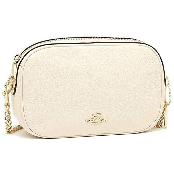 COACH Isla Chain Crossbody Bag Chalk/Light Gold - Picture 1 of 8